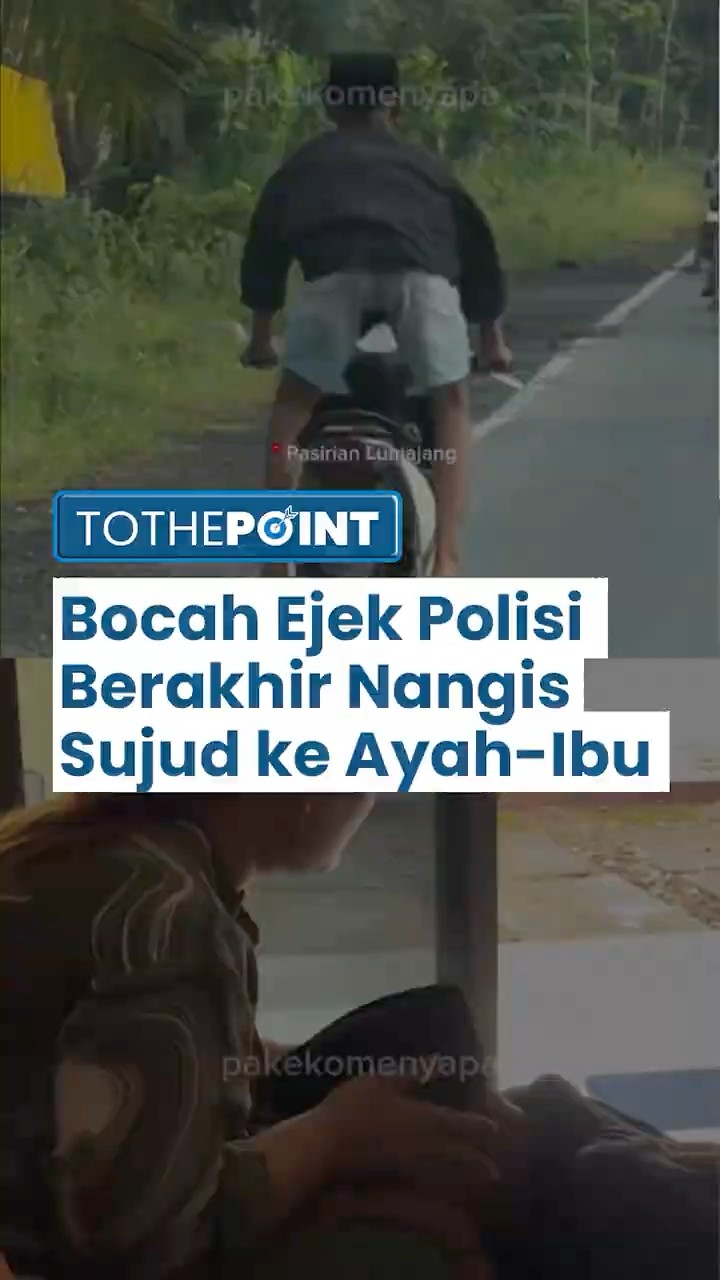 Viral Video Bocah Ejek Polisi Sambil Naik Motor di Lumajang: Nangis saat Ditangkap, Telepon Orangtua
