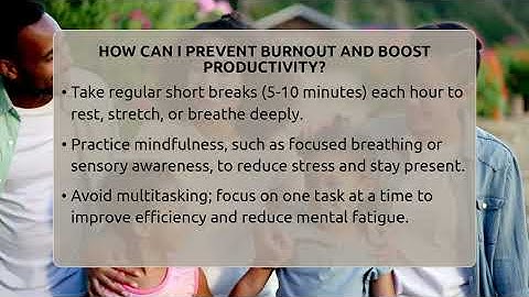 How Can I Prevent Burnout And Boost Productivity? - The Personal Growth Path