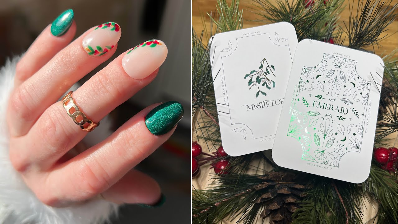 Easy Christmas Nails with Manicure Roulette Card Game Sol Dips Dr. Prints & Co YouTube