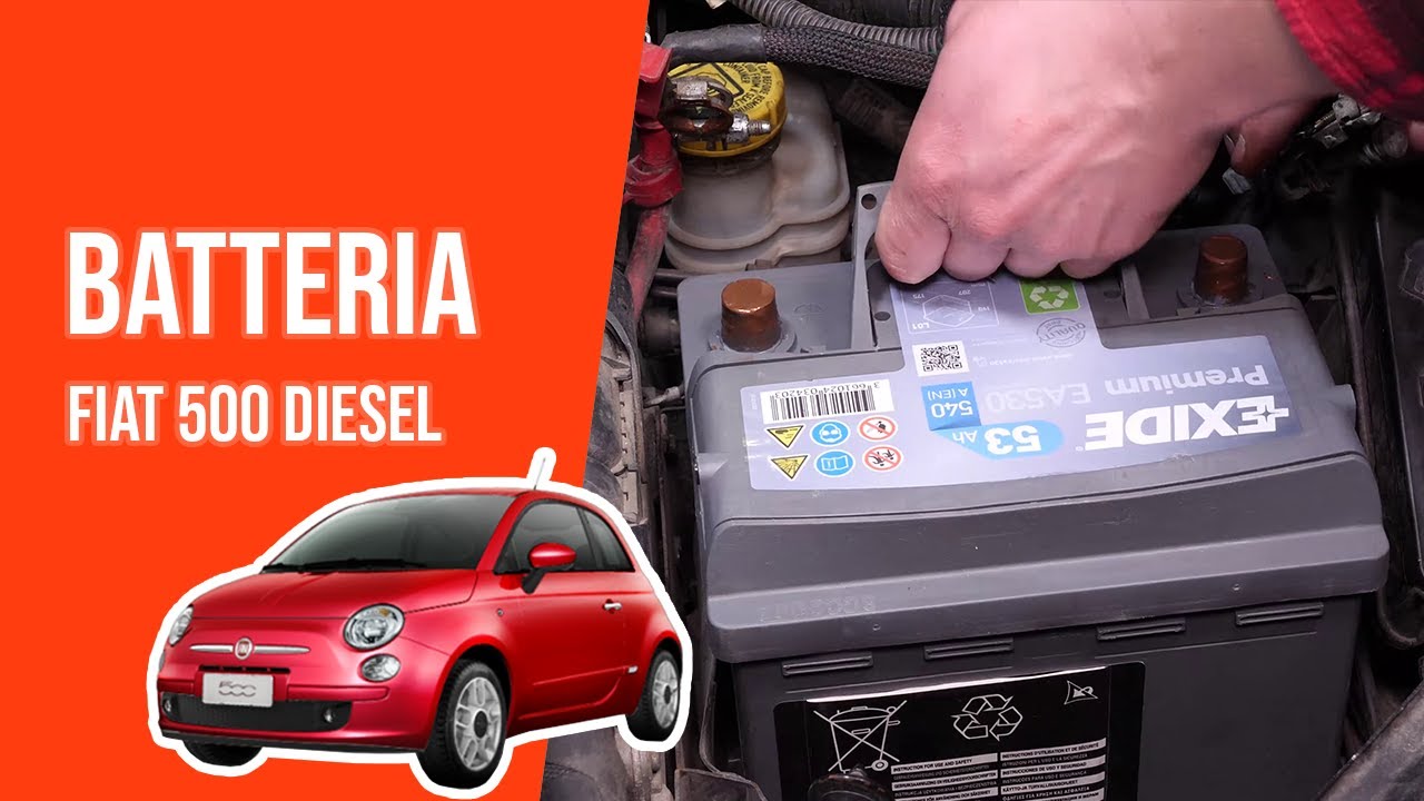 Cambio batteria FIAT 500 1.3 Multijet 🔋 - YouTube