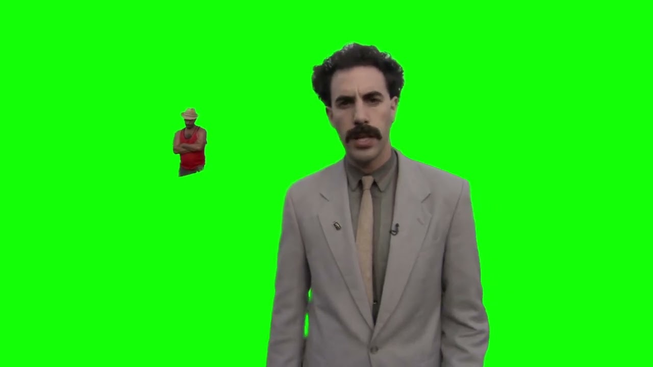 Borat and his neighbor green screen - YouTube