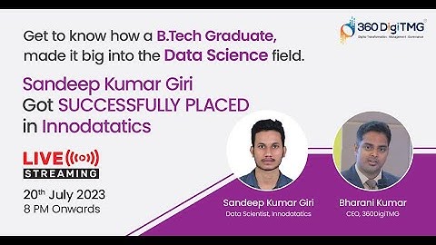 Interview with Sandeep Kumar Giri | Innodatatics | Data Scientist | 360DigiTMG