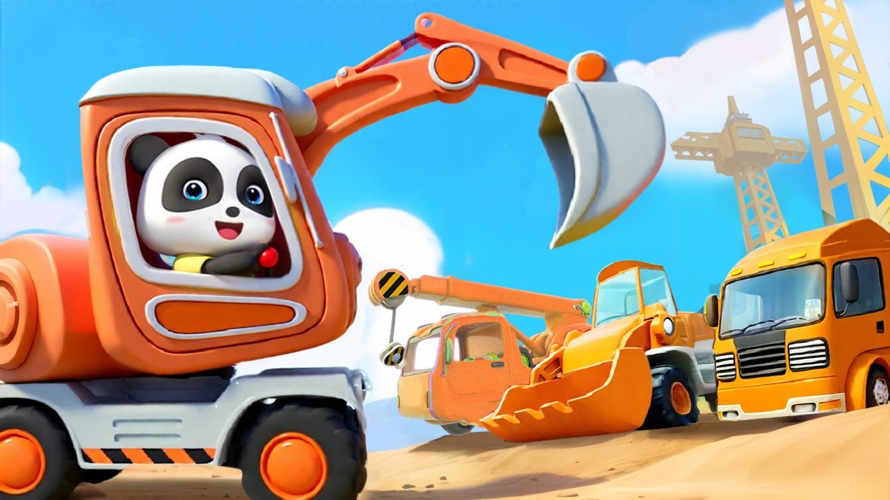 ほれほれ！ショベルカー！ | はたらく車 | イエス！ネオ | 赤ちゃんが喜ぶ歌 | 童謡 | アニメ | 動画 | ベビーバス| BabyBus