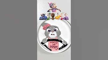 Painting Zootopia 2 Characters → Mixing Into a New Color! Can You Guess It?）（part21）🎨❓ #colormixing