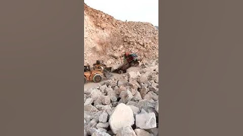 Loading Marble Block in Mine, Mardan Marble Mining, Pakistan Marble Drang, Shorts, Mardan Marble