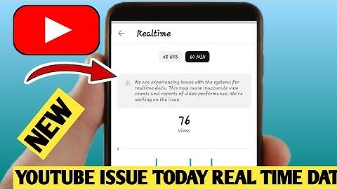 We are experiencing issues with the systems for real time data, youtube studio issues today
