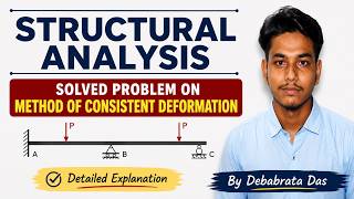 Method of Consistent Deformation | Solved Problem on Indeterminate Beam| Structural Analysis