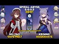 NEW Spiral Abyss 5.4/5.5 | C0 Hu Tao Vape Melt and C3 Keqing Aggravate | Genshin Impact