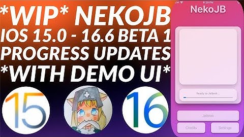 NekoJB iOS 15.0 - 16.6 Beta 1 Jailbreak Progress Updates with UI Demo | KFD Jailbreak Update | 2023