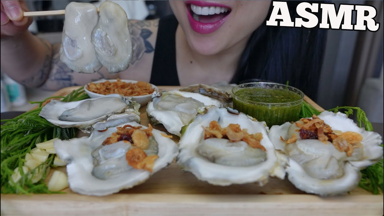 ⁣ASMR FRESH OYSTERS THAI STYLE (EATING SOUNDS) SOFT WHISPERS | SAS-ASMR