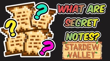 What are SECRET NOTES in Stardew Valley?