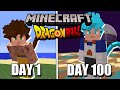 I survived 100 days in dragon ball minecraft