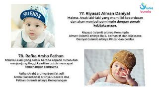 kumpulan nama bayi laki laki islam dan artinya (episode 17)