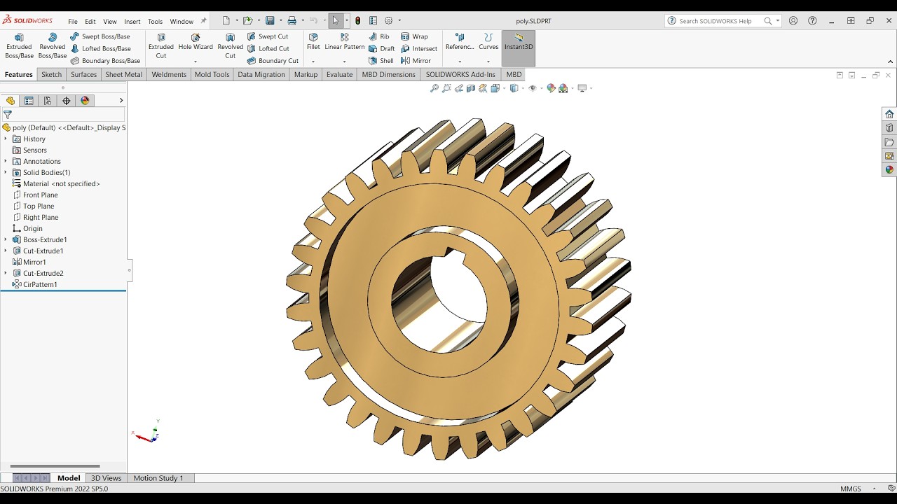How to Design a Spur Gear in SOLIDWORKS | Step-by-Step Tutorial