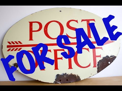 post-office-/-post-box---enamel-sign---architectural-salvage---for-sale