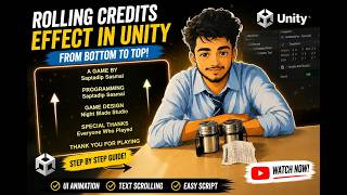 I Made a Cinematic Rolling Credits Effect in Unity 3D 🎬 | Bottom to Top Text Animation