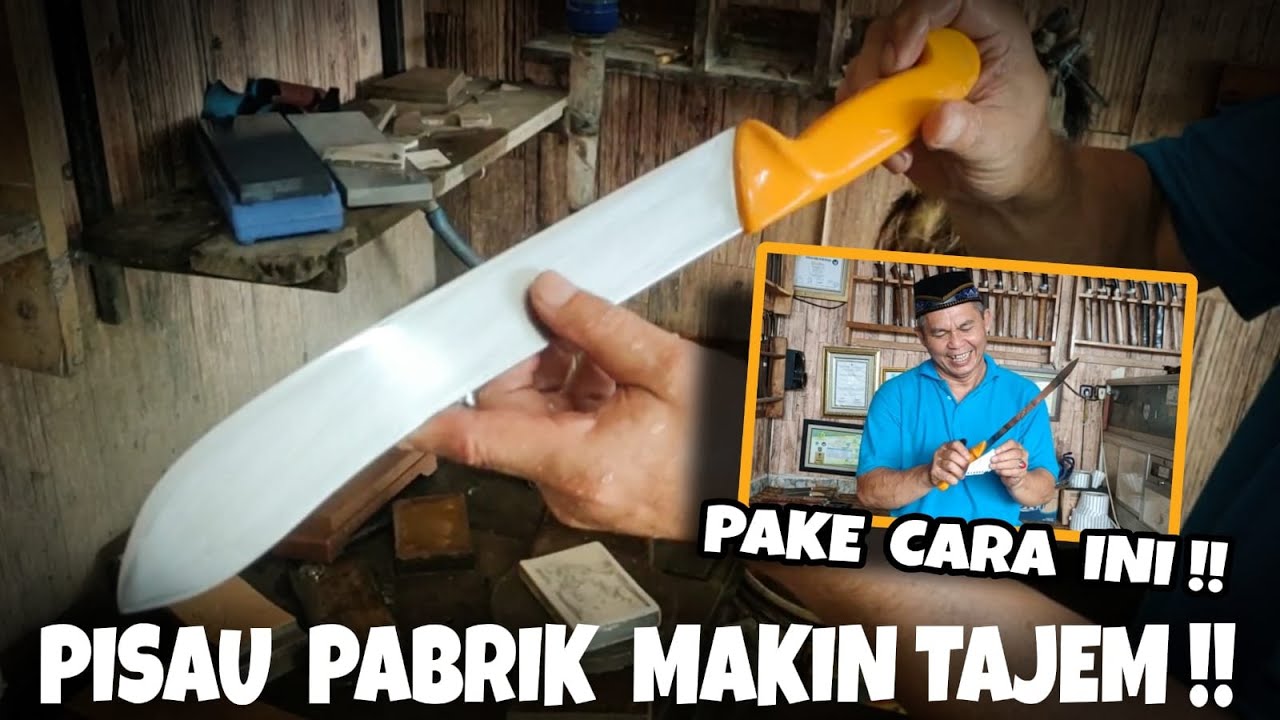 CARA NGASAH PIASU VICTO ATAU PISAU PABRIKAN BIAR MAKIN TAJAM