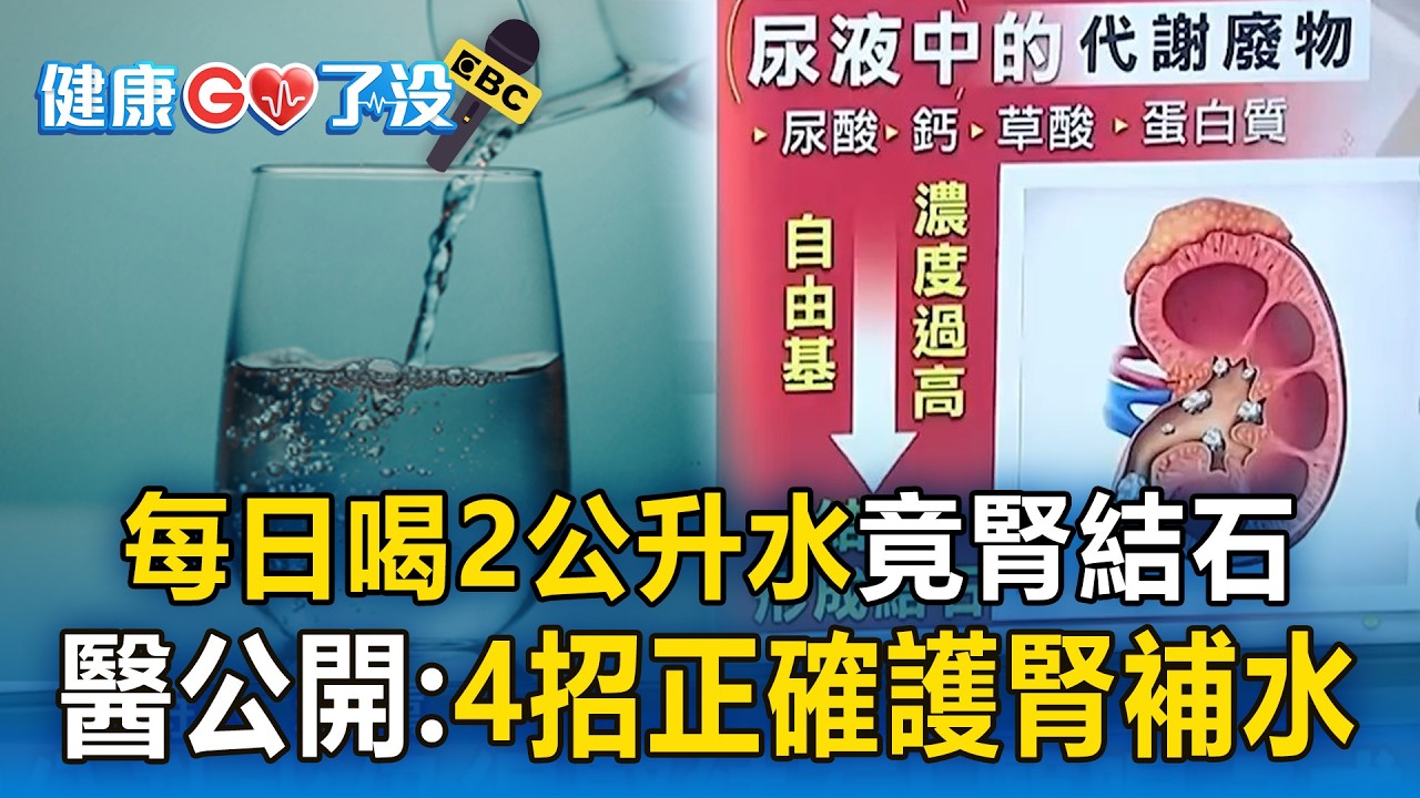 每日喝2公升水竟腎結石 醫公開：4招正確護腎補水！／養身變傷身？每日一杯蔬果汁竟「這超標」確診肝癌／高蛋白飲食傷腎？！「這類人」吃多超危險！【健康GO了沒】