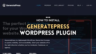 How to install GeneratePress Theme Premium Addon WordPress plugin?