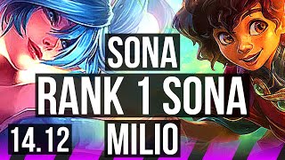 Download Lagu SONA \u0026 Lucian vs MILIO \u0026 Jinx (SUP) | Rank 1 Sona, 2000+ games, 3/2/16 | VN Challenger | 14.12 MP3