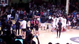 Stephen Curry 3 point shooing contest at SC30 HS All Star Under Armour Game in San Francisco