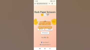 Make Rock Paper scissors game in HTML CSS and JS #codegames #htmlcssjavascript #coding #programming