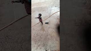 our baby playing with water... harlious #gospelmusic #kids #kidsvideos