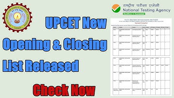 UPCET All Course opening & Closing Rank list 2021 | UPSEE(UPCET) opening closing cutoff list 2021