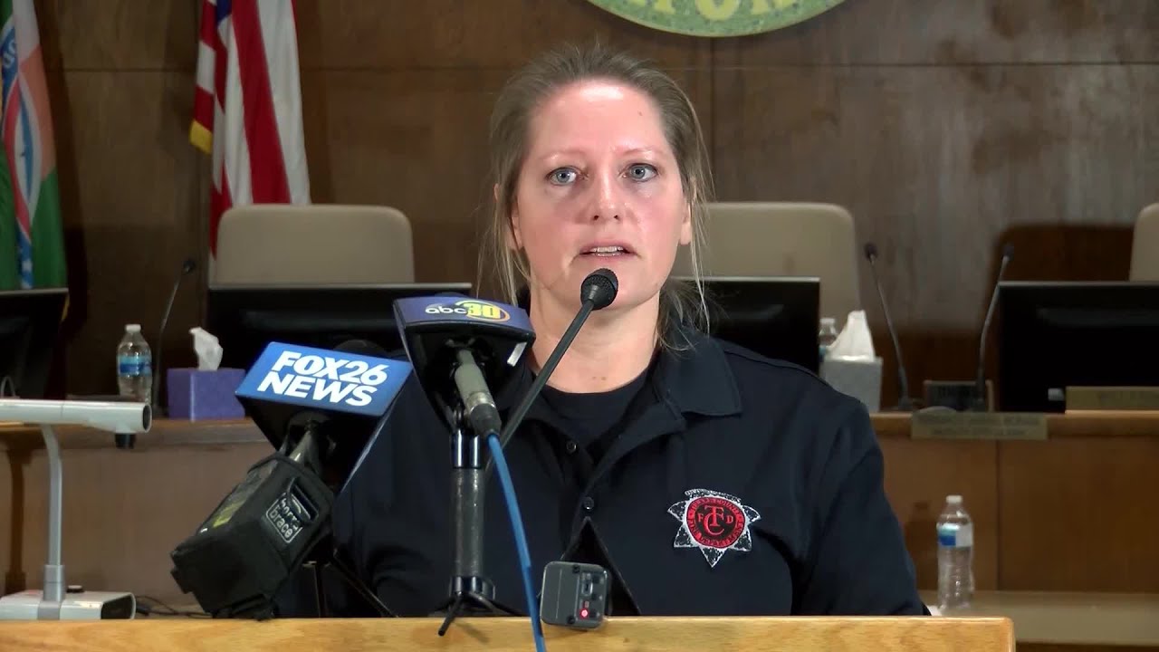 Porterville library fire press conference YouTube