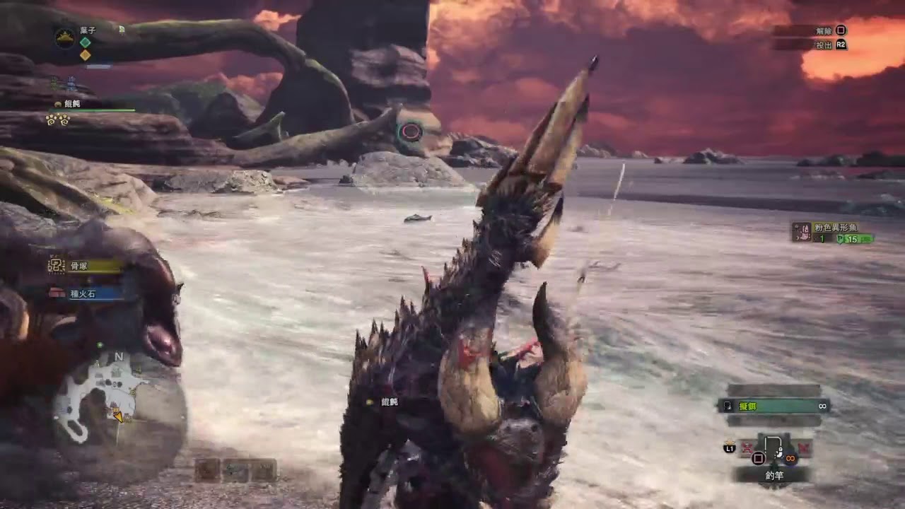 餛飩 魔物獵人世界 Mhw 大堅硬竹莢魚 Youtube