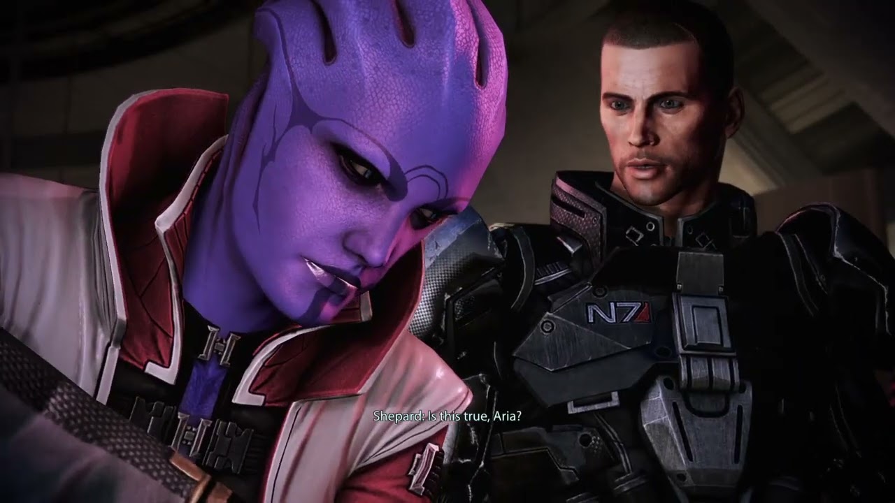 Mass Effect™ Legendary Edition Death of Oleg and kiss from Aria T'Loak 