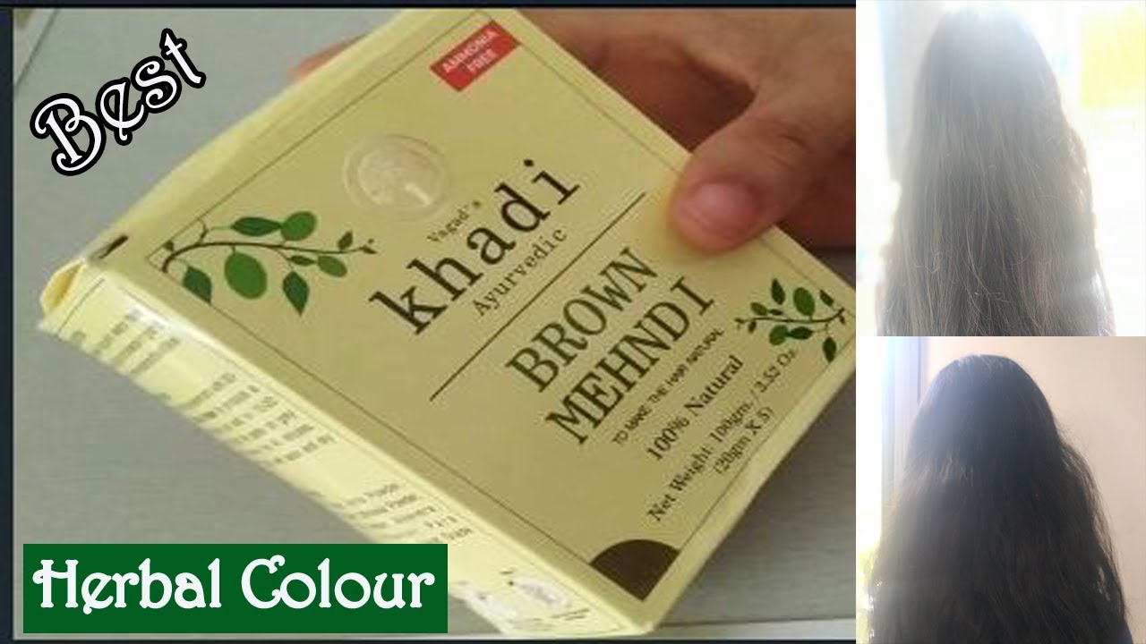 Vegad's Khadi Brown Mehndi Review & Demo | Best Hair Colour Mehndi - YouTube