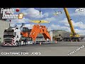 Transporting EXCAVATOR in PARTS with CHATA | Contractor Jobs | Farming Simulator 19 | Episode 9