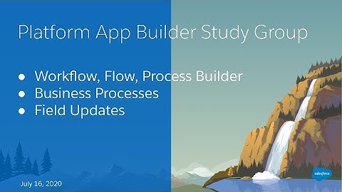 Salesforce Platform App Builder Study Group:  Business Logic & Process Automation