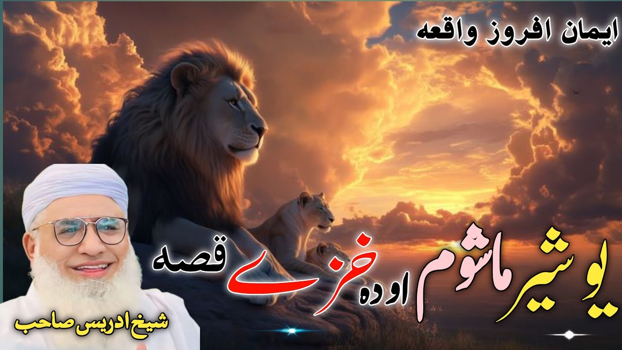 Yaw Sher Mashom Aw Da Khazy Qesa / Molana Shikh Idres Seb Pashto Byan / یو شیر ماشوم او دہ خزے قصہ