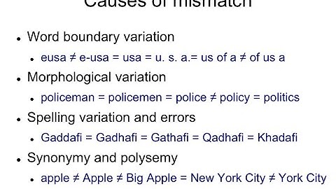 IR4.2 Causes of vocabulary mismatch