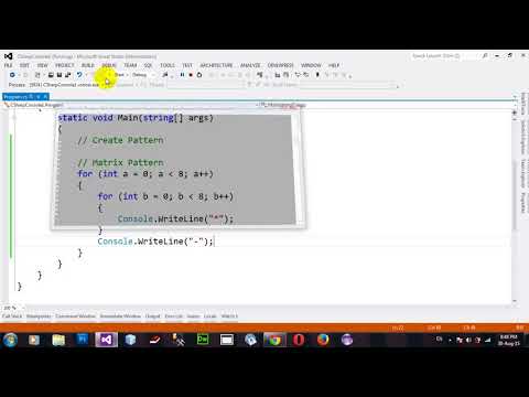 How to Display Matrix Pattern in C# NET 2012