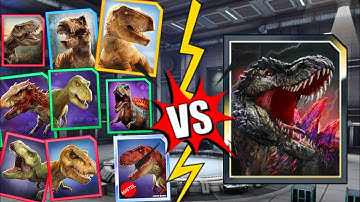 My🔥T.REX🔥Family Vs🔥MORTEM REX🔥|| Jurassic world alive || V3.14