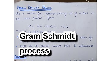 Gram Schmidt Process || Linear algebra || Urdu/ Hindi.