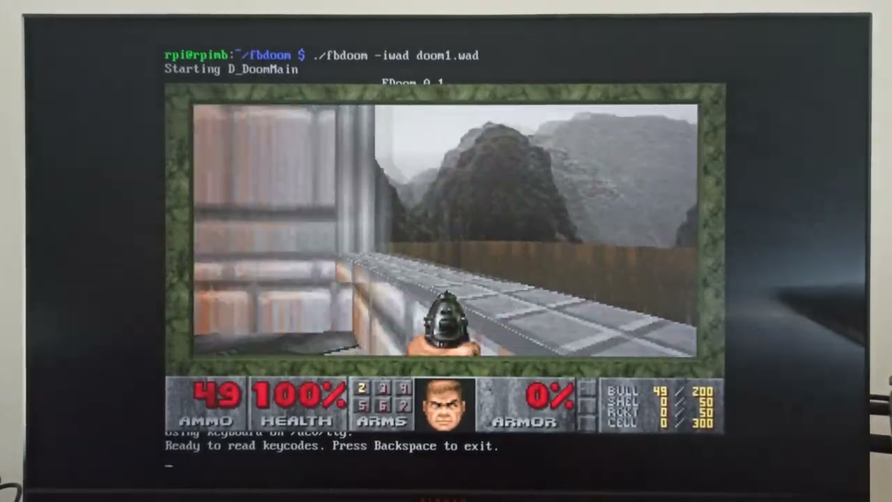 Linux Framebuffer Console - DOOM (software renderer)