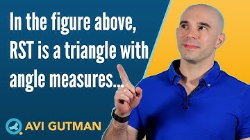 In the figure above, RST is a triangle with angle measures DS63602.01