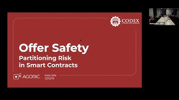 Offer Safety: Partitioning Risk in Smart Contracts || Kate Sills from Agoric at CodeX Stanford Mtg