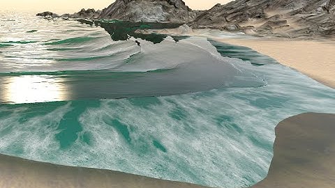 SCA2020 video abstract: Making Procedural Water Waves Boundary-aware (Jeschke et al.)