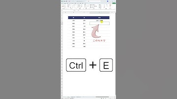 Excelで便利な時短操作「フラッシュフィル」 #Shorts