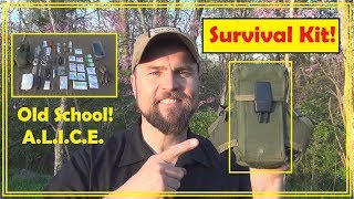 Old School ALICE Magazine Pouch Survival Kit