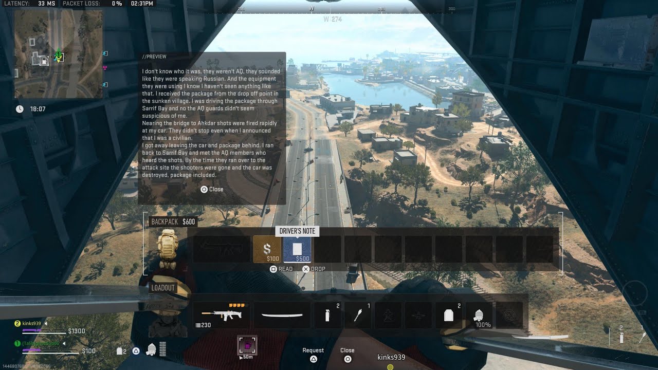 Sariff Bay Bath House Letter Location DMZ Mission Missing Person 