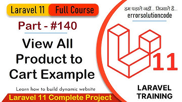 Laravel 11 Full Course | #140 Laravel 11 View All Product to Cart Example