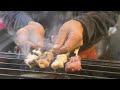 【天満・マッスルホルモン】超希少部位のホルモン串《Eng sub》Making kushiyaki (horumon-yaki).