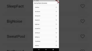 first flutter app - startup namer
