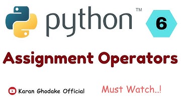 Assignment operators in python | Operators in python | Python full course for begineers | #python